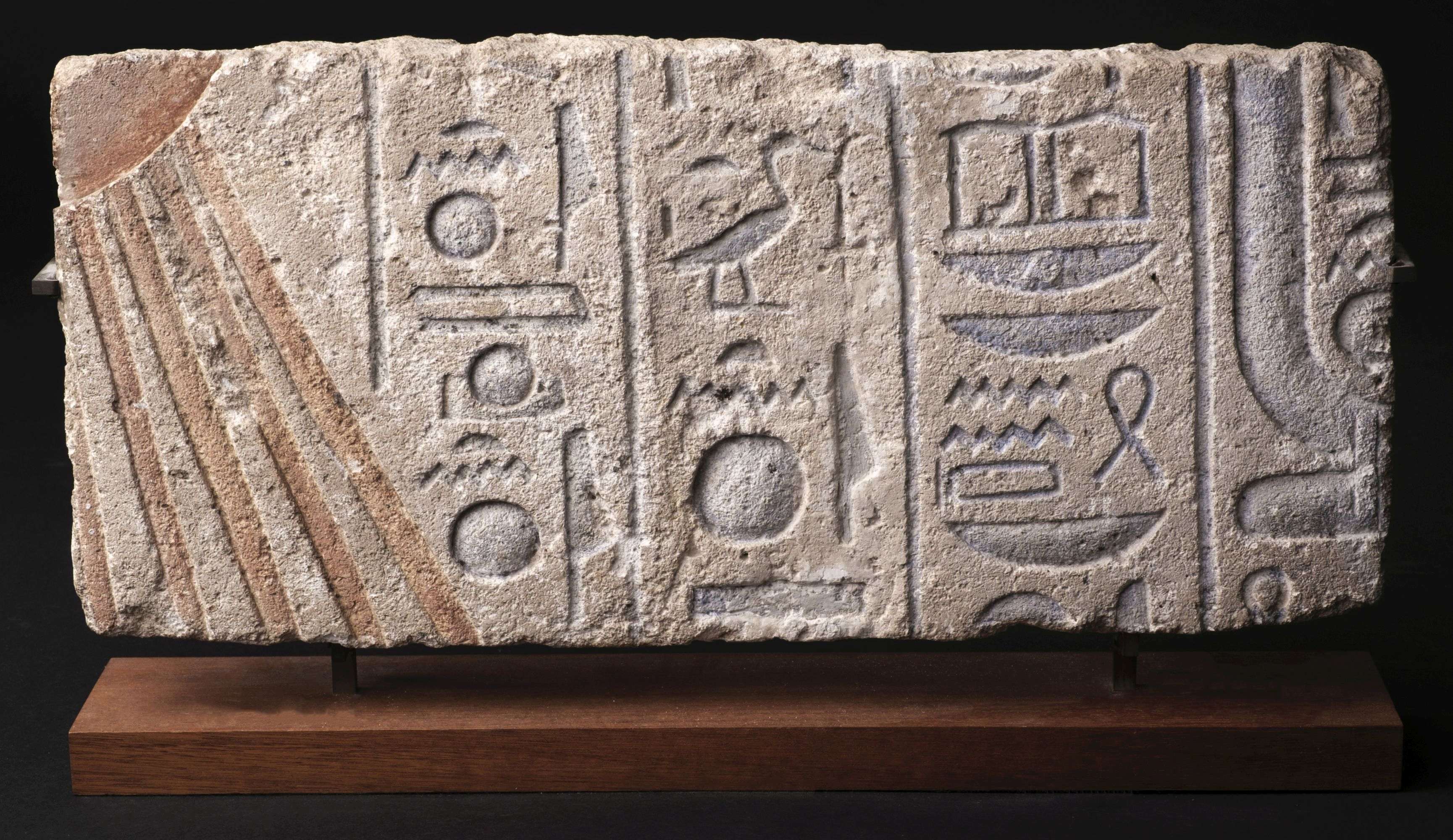 An Egyptian Limestone Talatat Relief.
