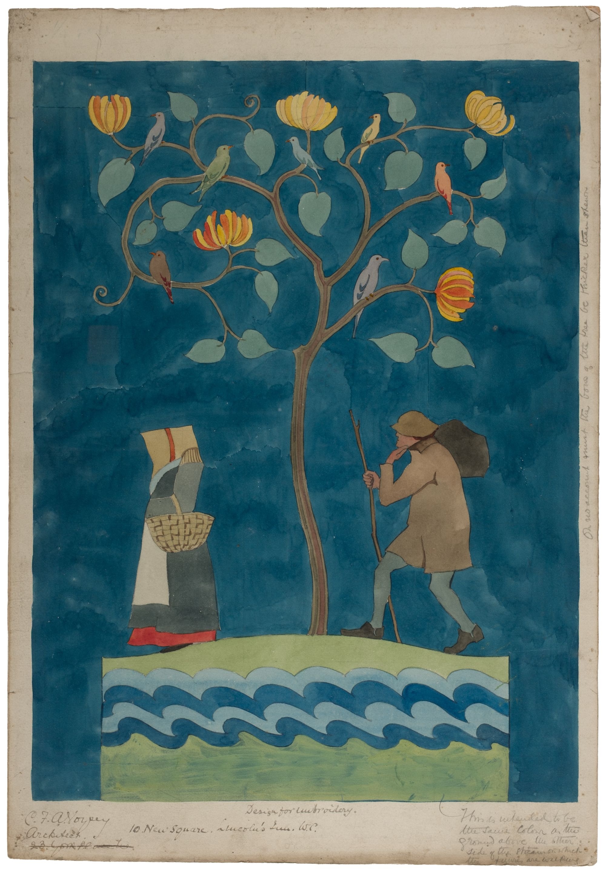 Peasants and the Flowering Tree, 1903, by Charles Voysey.