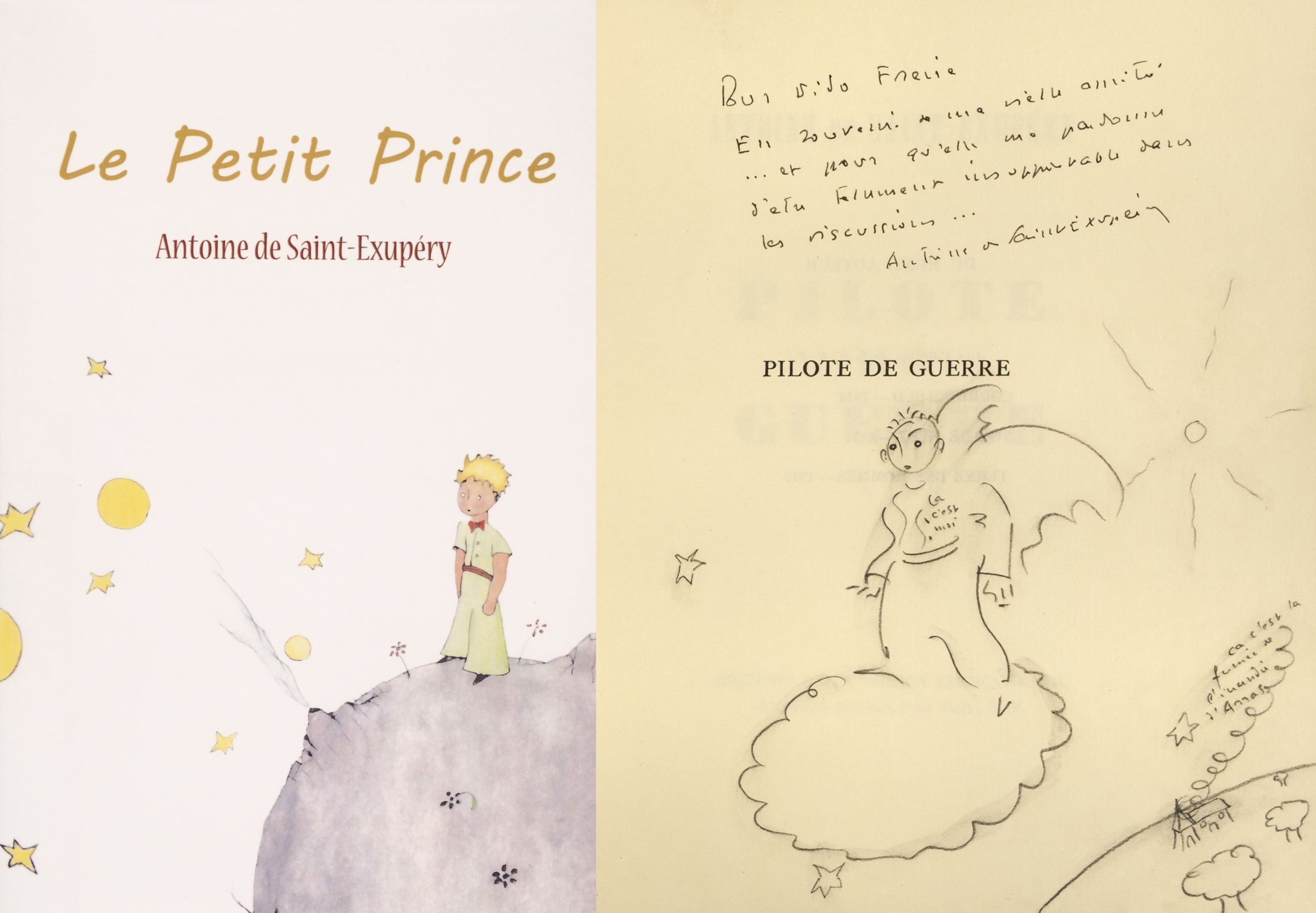 A signed presentation copy of Pilote de Guerre by Antoine de Saint-Exupery.