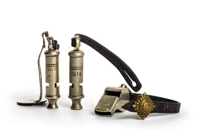 Lot 659 - WWI whistles.