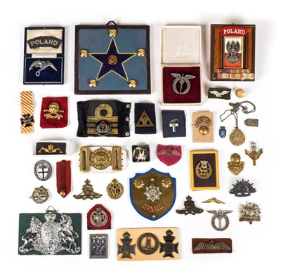 Lot 636 - Regimental badges.