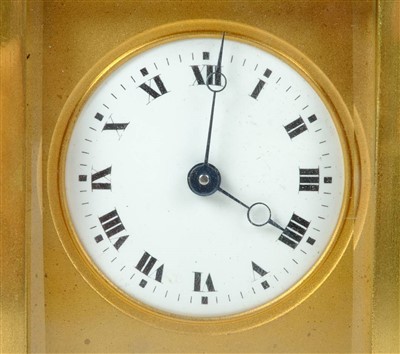 Lot 72 - Carriage clock.