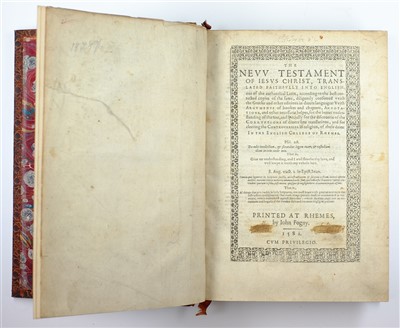 Lot 231 - Bible [New Testament - English, Douai].