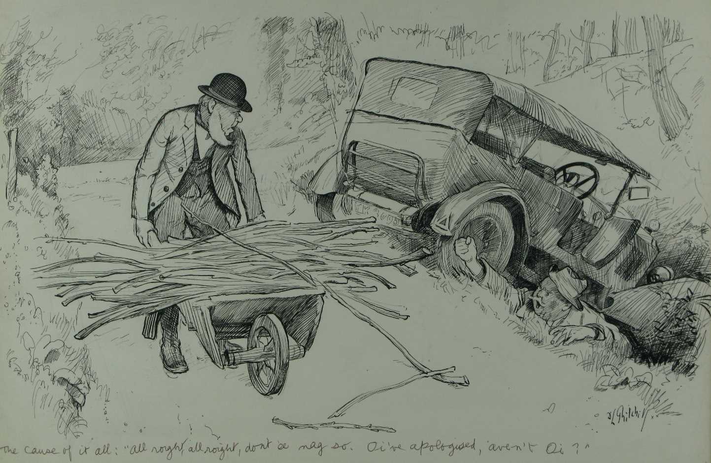 Lot 82 - David Louis Ghilchik (1892-1972) - 'The Cause of it all'.