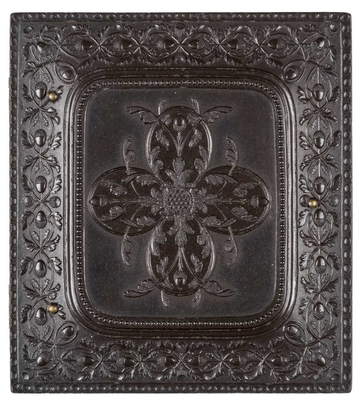 Lot 465 - Scroll & acorn motif with acorn borders.