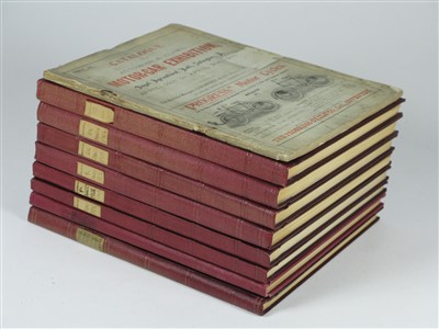 Lot 388 - Motor-Car Exhibition Catalogues 1899-1908.