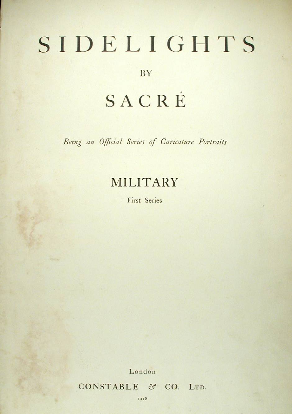 Lot 905 - Sacre, Captain Lester Howard