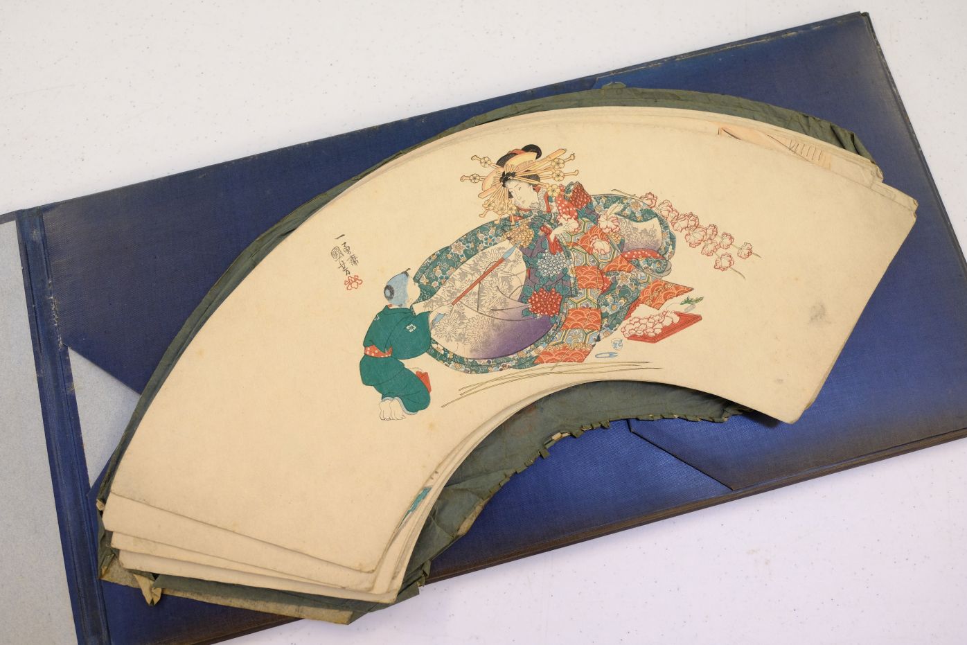 Lot 453 Japanese fan prints.