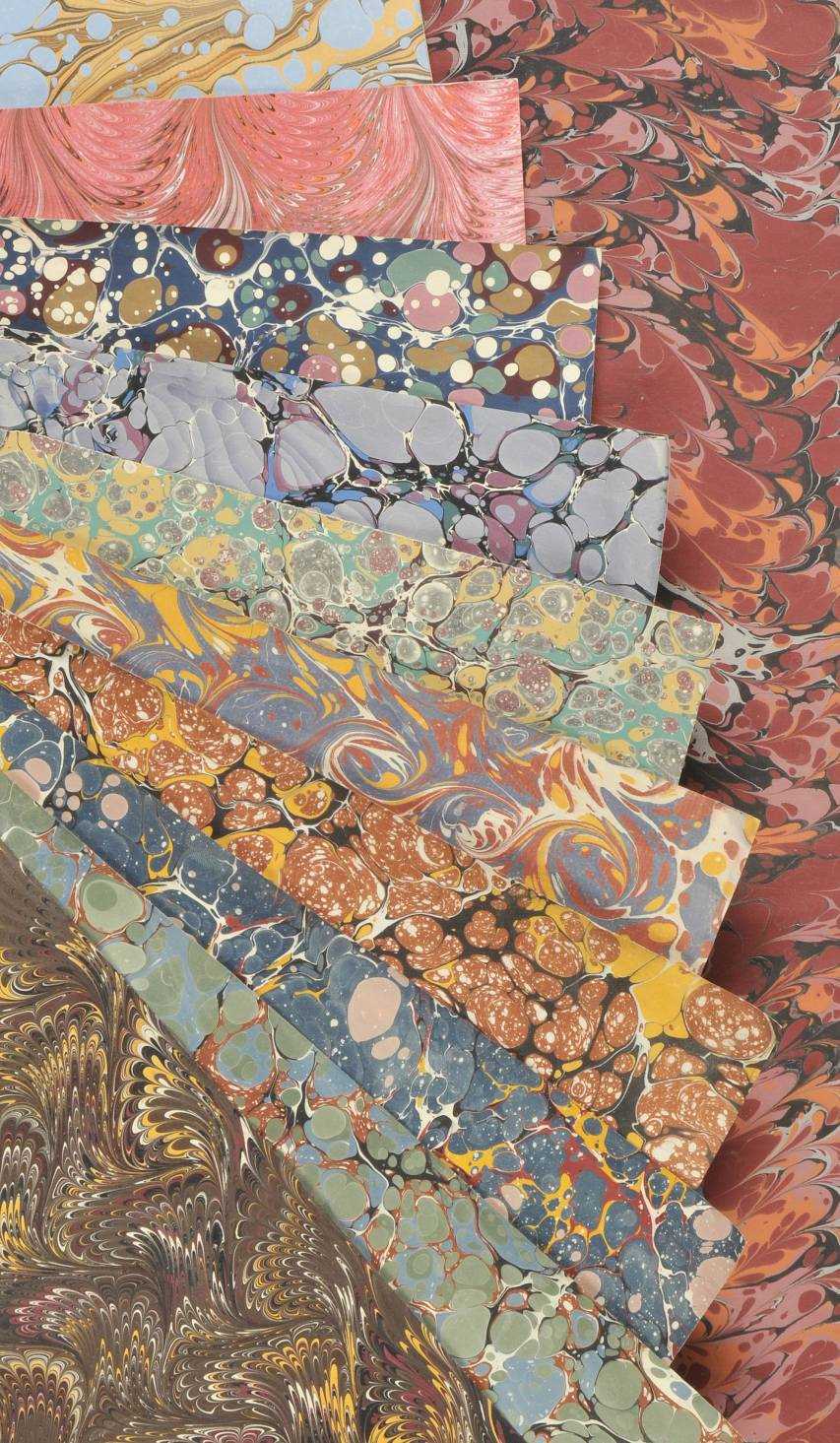 Lot 104 - Marbled paper.