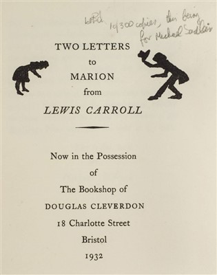 Lot 714 - Dodgson, Charles Lutwidge, 'Lewis Carroll'