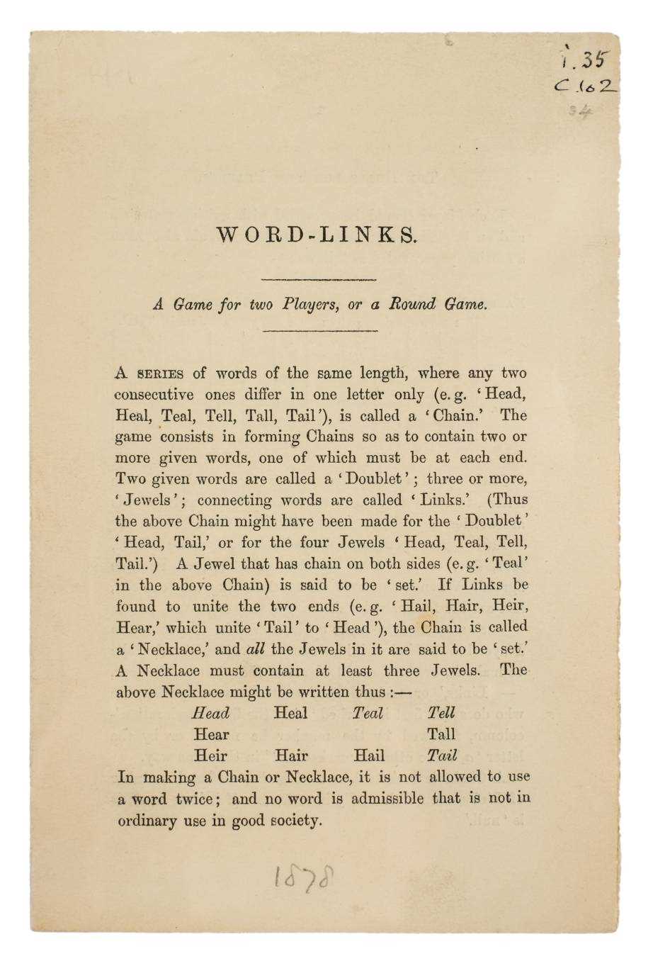 Lot 716 - [Dodgson, Charles Lutwidge, 'Lewis Carroll'].