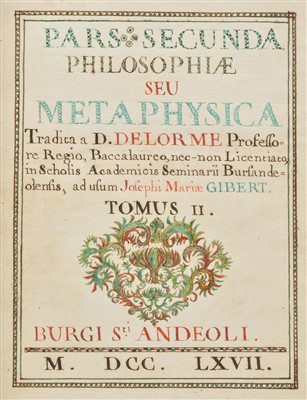 Lot 403 - Philosophy Manuscript.