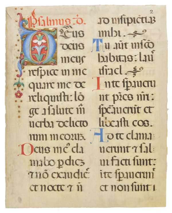 Lot 385 - Illuminated initial.