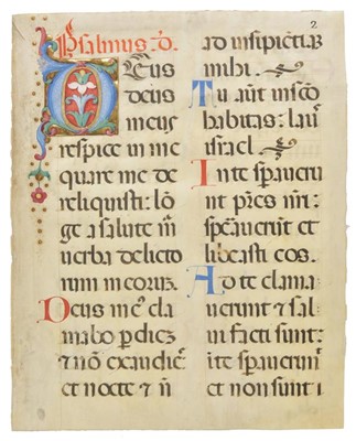 Lot 385 - Illuminated initial.