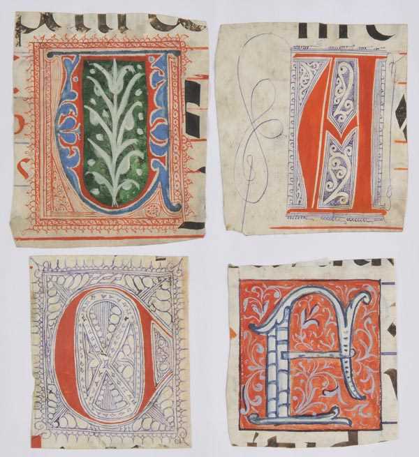 Lot 386 - Illuminated initials.