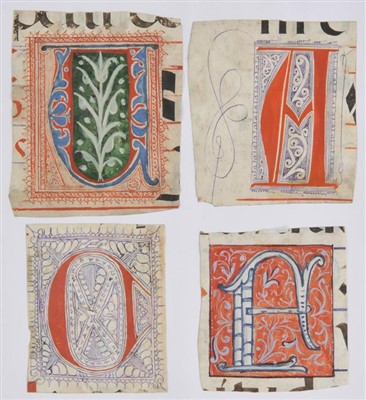 Lot 386 - Illuminated initials.