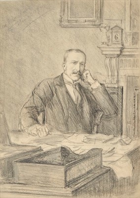 Lot 379 - Jacomb-Hood, (George Percy, 1857-1929). Lord Milner at the Colonial Office