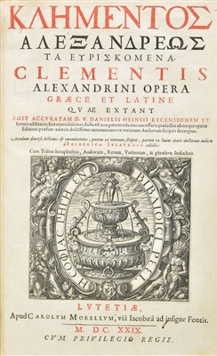 Lot 415 - Clement of Alexandria.