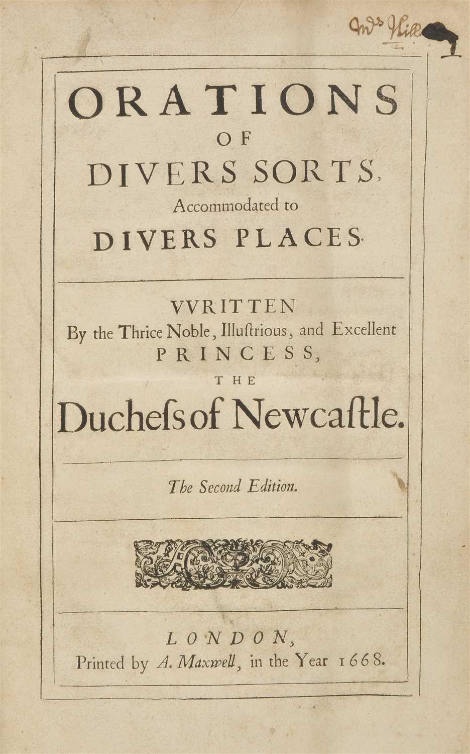 Lot 693 - Newcastle, Margaret Cavendish, Duchess of