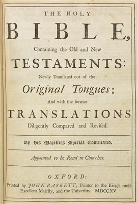 Lot 398 - Thomas Gray's Bible.