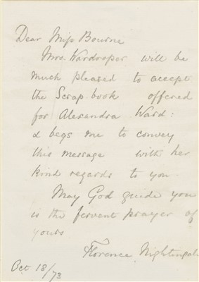 Lot 800 - Nightingale, Florence, 1820-1910