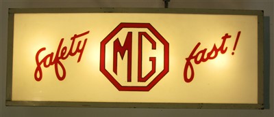 Lot 43 - Illuminated M.G. Sign.