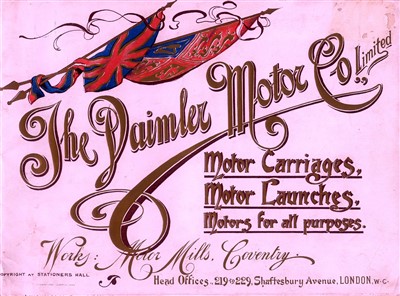 Lot 117 - 1897 The Daimler Motor Co. Lid.