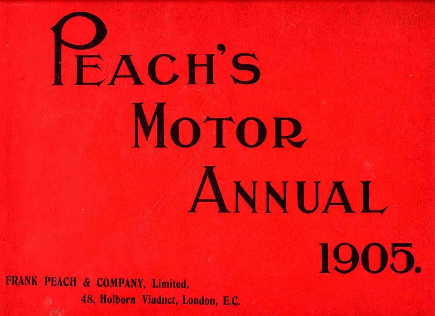 Lot 135 - Peaches Motor Annual 1905.