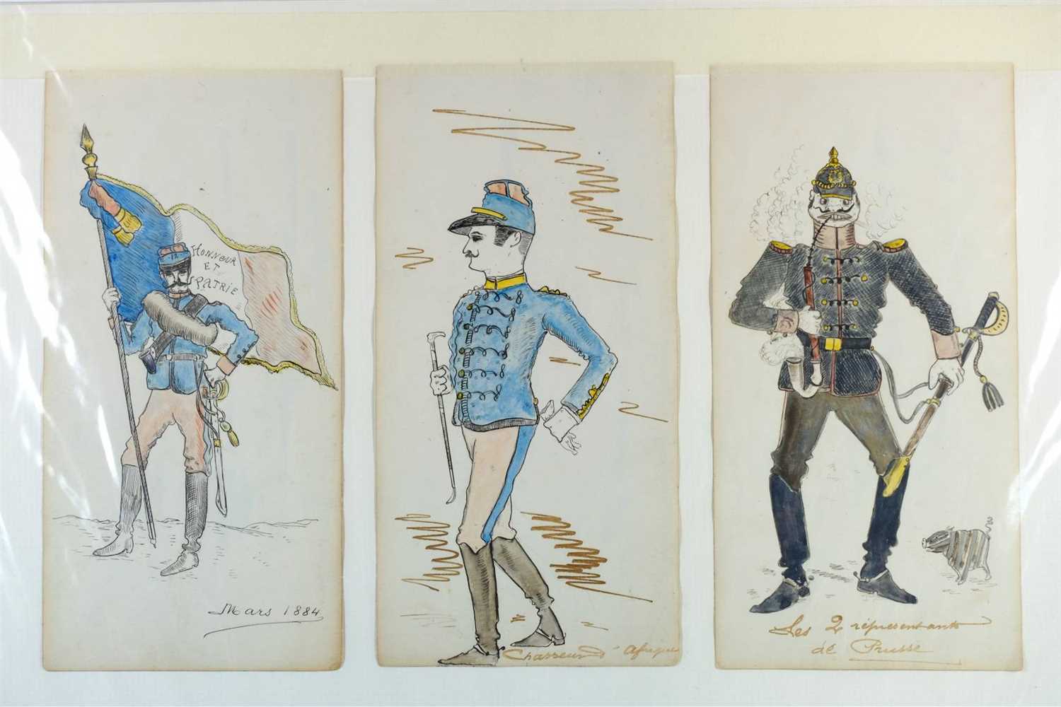 Lot 346 - French Military Cartoons.