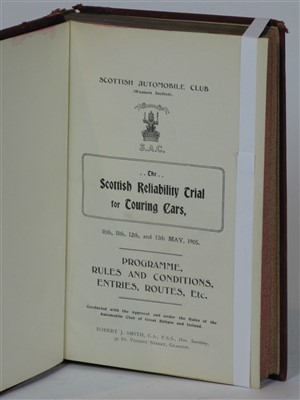 Lot 359 - The Scottish Reliability Trials for Touring Cars 1905-1909.