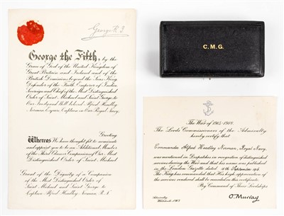 Lot 1009 - WWII. A fine family group, to Vice Admiral A.H. Norman, CMG, MID, Royal Navy and his son Lieutenant Commander E.D. Norman, DSO, DSC, a group of five to Vice Admiral A.H. Norman, Royal Navy
