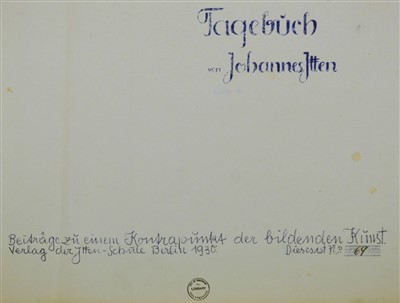 Lot 527 - Itten, Johannes