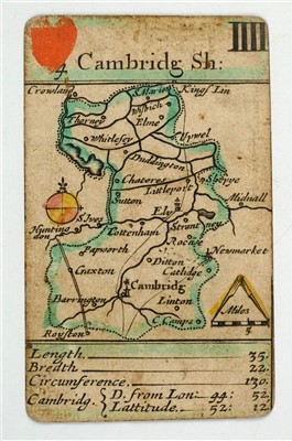 Lot 597 - Robert Morden Miniature Map Playing Cards.