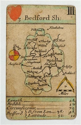 Lot 597 - Robert Morden Miniature Map Playing Cards.