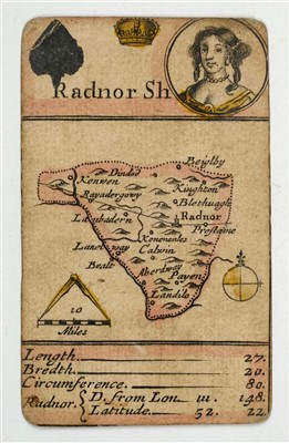 Lot 597 - Robert Morden Miniature Map Playing Cards.