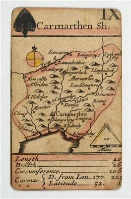 Lot 597 - Robert Morden Miniature Map Playing Cards.