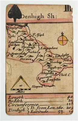 Lot 597 - Robert Morden Miniature Map Playing Cards.