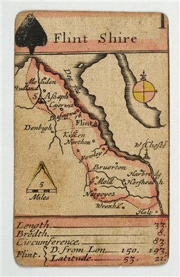 Lot 597 - Robert Morden Miniature Map Playing Cards.