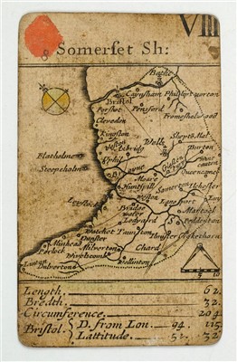 Lot 597 - Robert Morden Miniature Map Playing Cards.