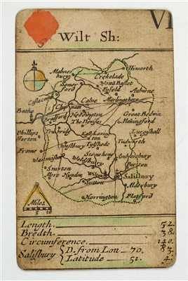 Lot 597 - Robert Morden Miniature Map Playing Cards.