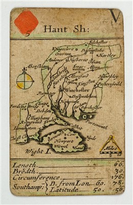 Lot 597 - Robert Morden Miniature Map Playing Cards.