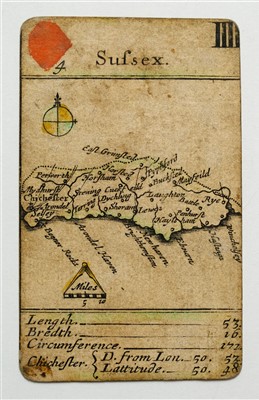 Lot 597 - Robert Morden Miniature Map Playing Cards.