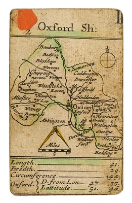 Lot 597 - Robert Morden Miniature Map Playing Cards.