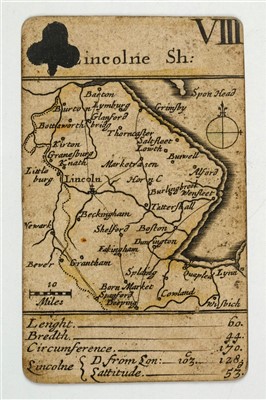 Lot 597 - Robert Morden Miniature Map Playing Cards.