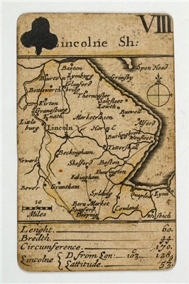 Lot 597 - Robert Morden Miniature Map Playing Cards.