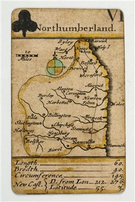 Lot 597 - Robert Morden Miniature Map Playing Cards.