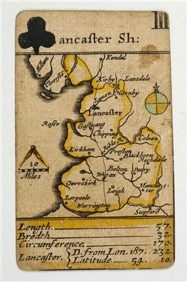 Lot 597 - Robert Morden Miniature Map Playing Cards.