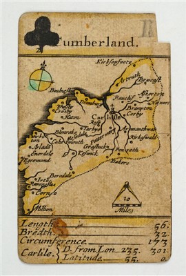 Lot 597 - Robert Morden Miniature Map Playing Cards.