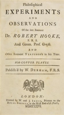 Lot 378 - Hooke, Robert