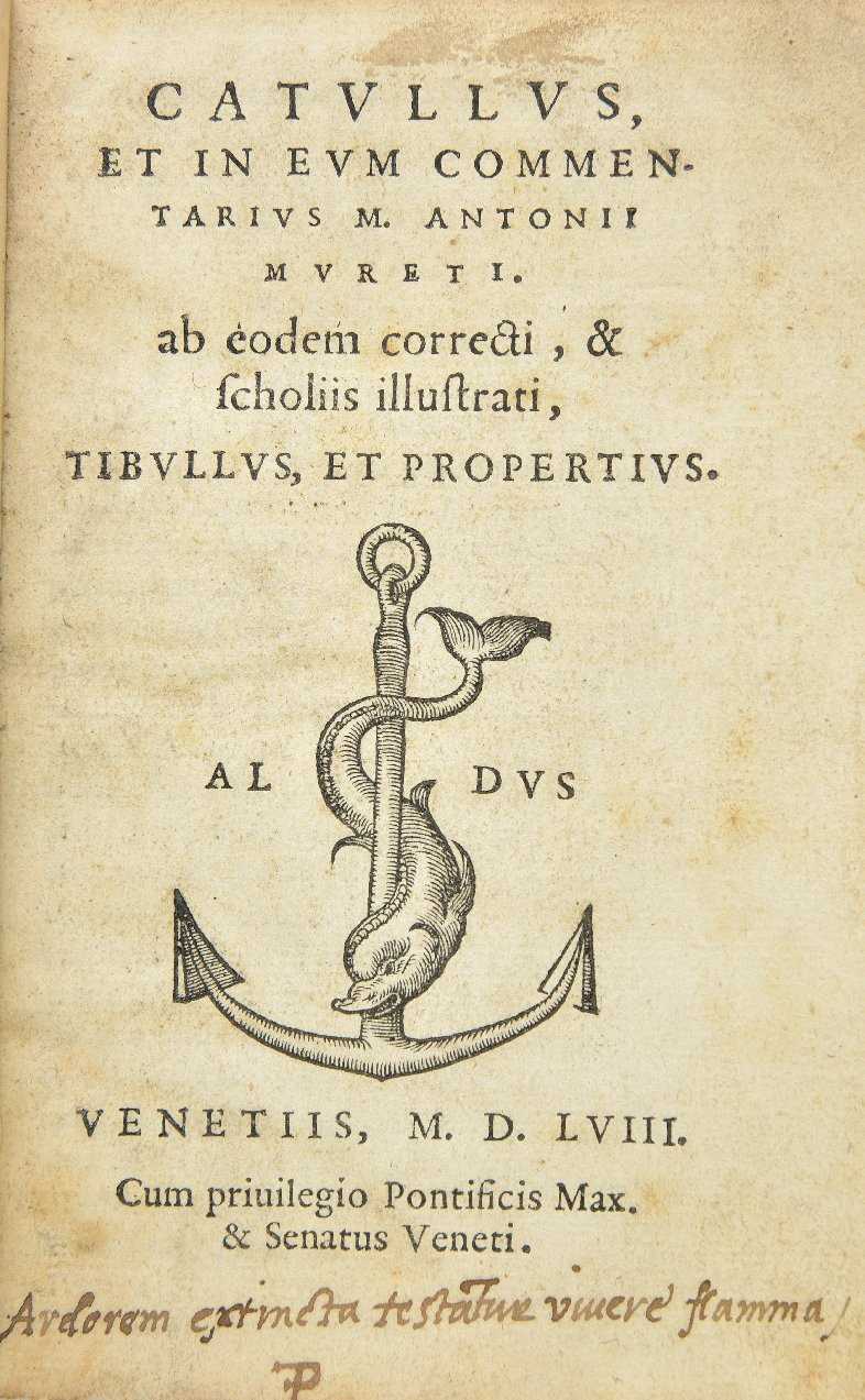 Tibullus Lot 305 - Catullus, Tibullus, & Propertius